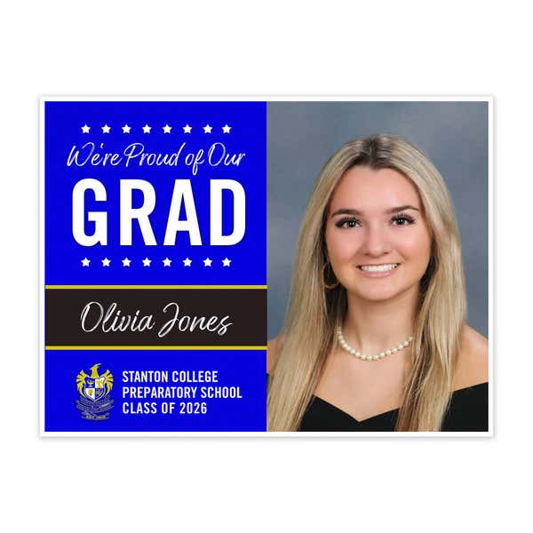 Stanton College Preparatory School Graduation Yard Sign with Custom Photo