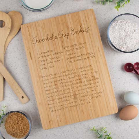 Custom Typed Recipe Cutting Board