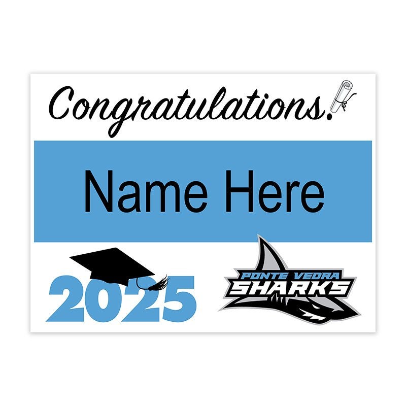 PVHS Graduation Yard Sign on White Background