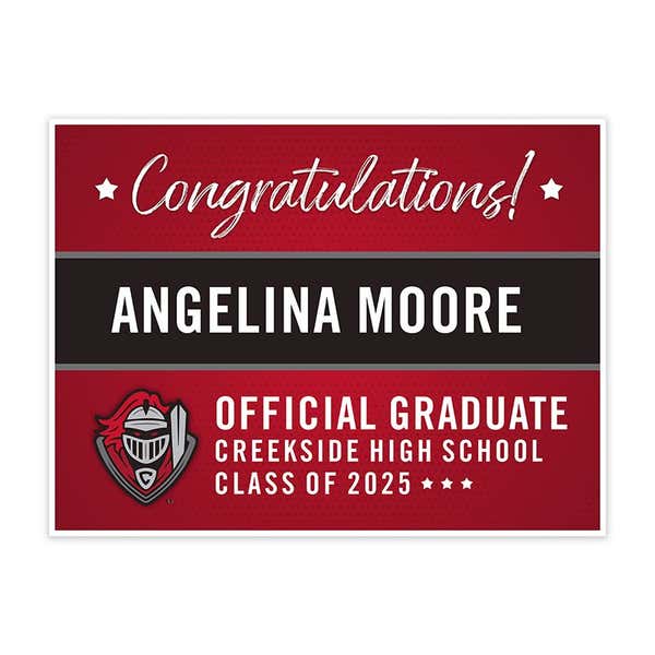 Creekside High School Graduation Yard Sign