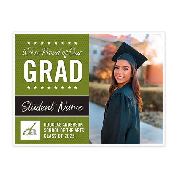 Douglas Anderson School of the Arts Graduation Yard Sign with Custom Photo