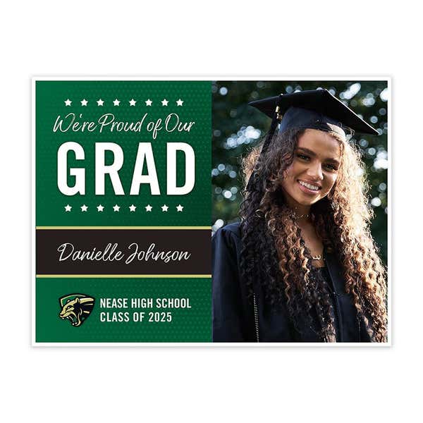 Nease High School Graduation Yard Sign with Custom Photo