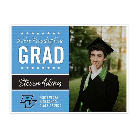 Ponte Vedra High School Graduation Yard Sign with Custom Photo