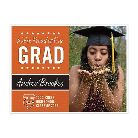 Tocoi Creek High School Graduation Yard Sign with Custom Photo