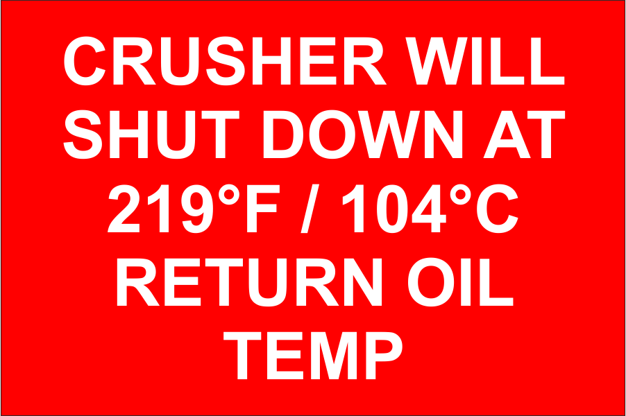 Crusher Shut Down 219F/104C