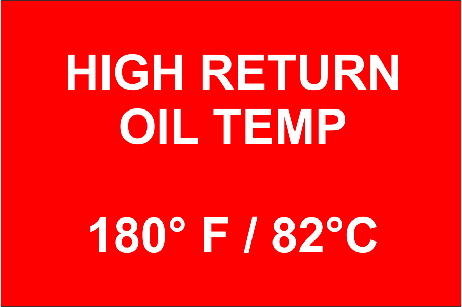 High Return oil 180F/82C