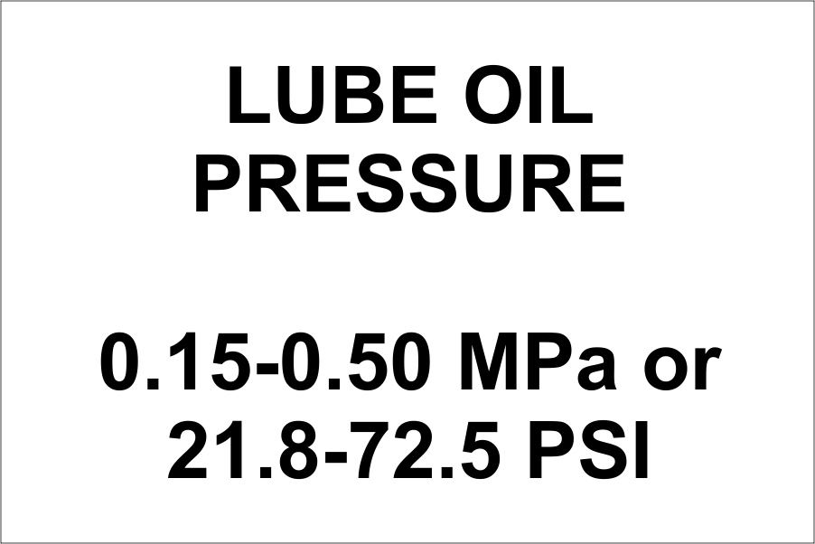 Lube Oil Pressure 0.150.50