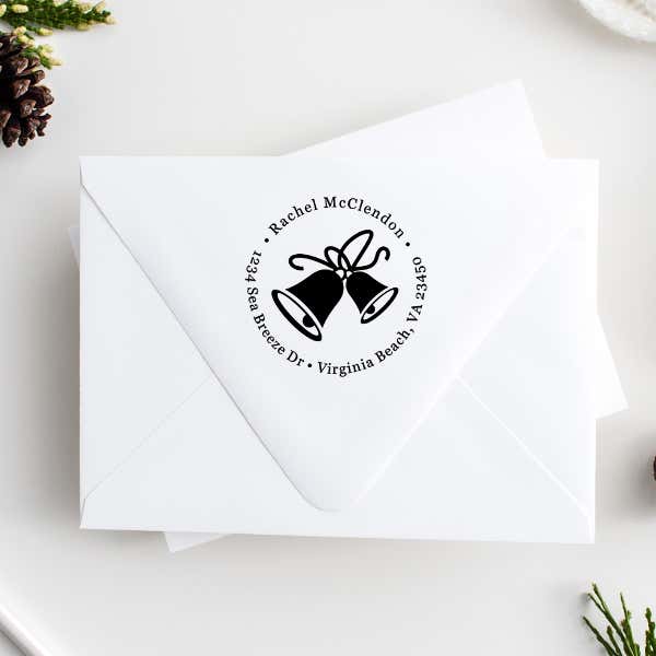 Two Bells Personalized Address Stamp