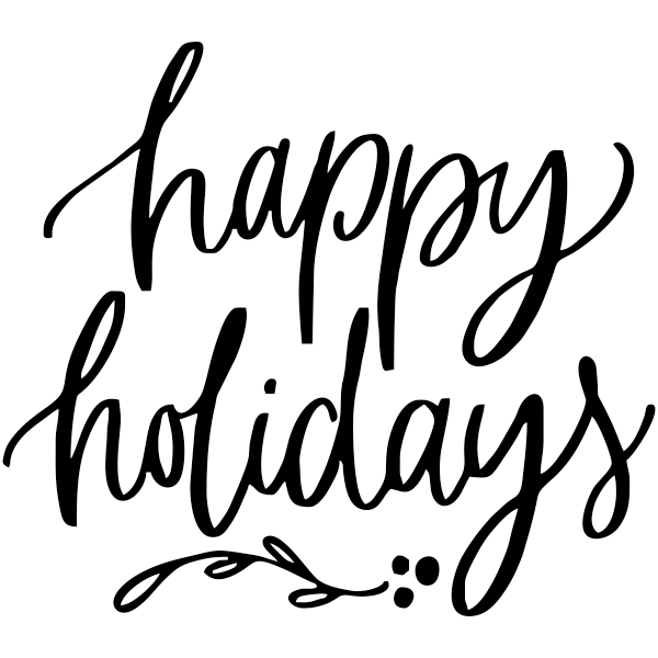 Happy Holidays Script Craft Stamp | 2