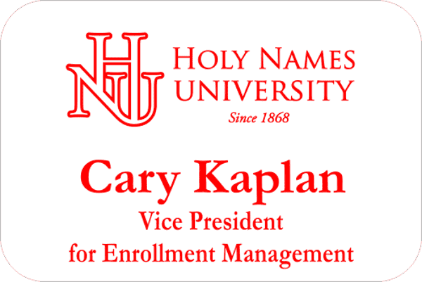 Holy Names University - White/Red - 3 Line