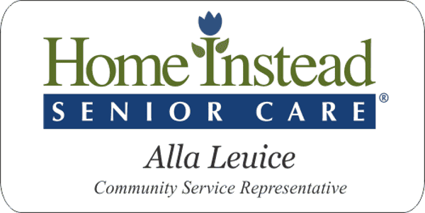 Home Instead White Name Tag