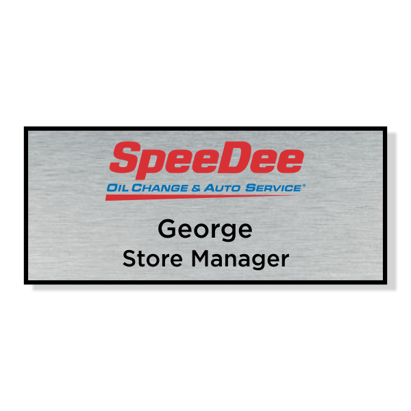Horizon Promotional SpeeDee Oil Change Name Tag