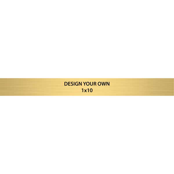 Horizontal Engraved Heavy Brass Signs 1" x 10"