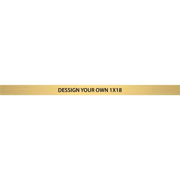 Horizontal Engraved Heavy Brass Signs 1" x 18"