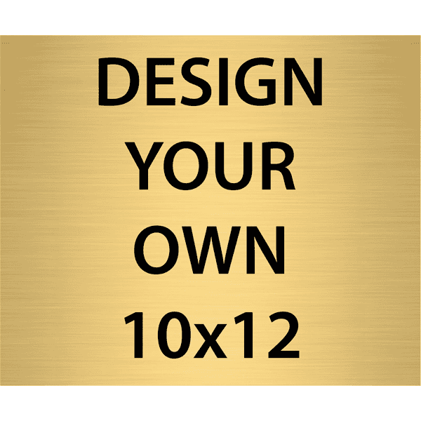 Horizontal Engraved Heavy Brass Signs 10" x 12"