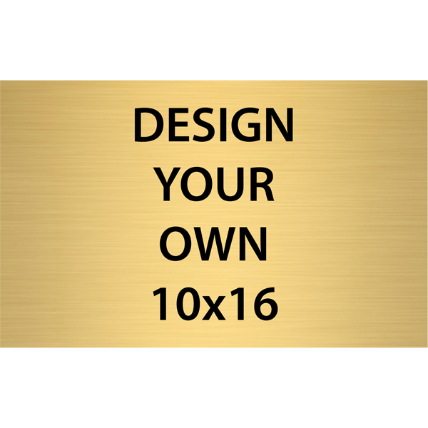 Horizontal Engraved Heavy Brass Signs 10" x 16" Horizontal Engraved Heavy Brass Signs 10" x 16"
