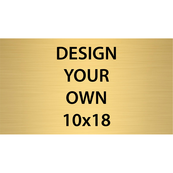 Horizontal Engraved Heavy Brass Signs 10" x 18" Horizontal Engraved Heavy Brass Signs 10" x 18"
