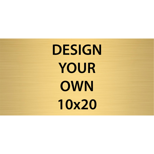 Horizontal Engraved Heavy Brass Signs 10" x 20"
