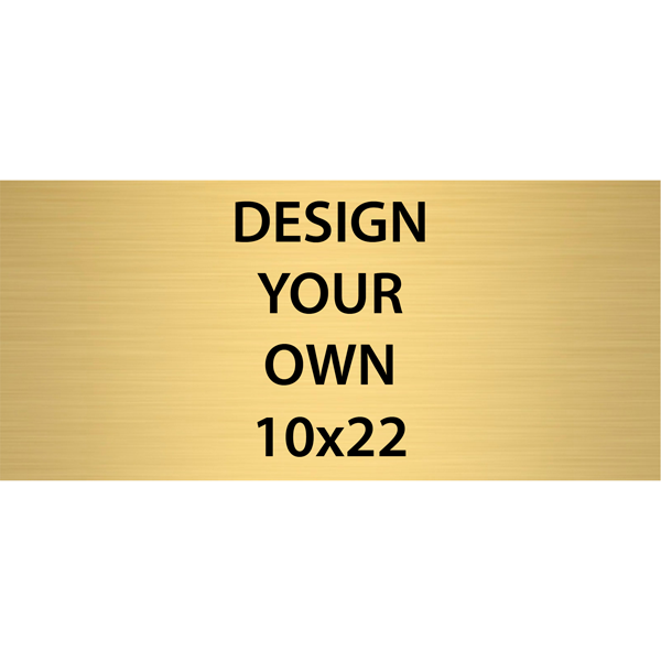 Horizontal Engraved Heavy Brass Signs 10" x 22"