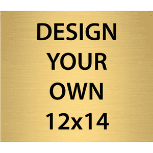 Horizontal Engraved Heavy Brass Signs 12" x 14"