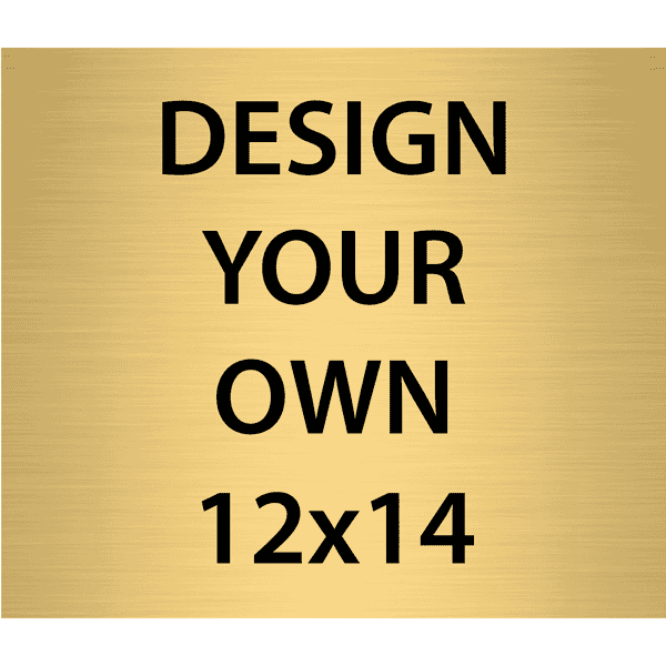 Horizontal Engraved Heavy Brass Signs 12" x 14"