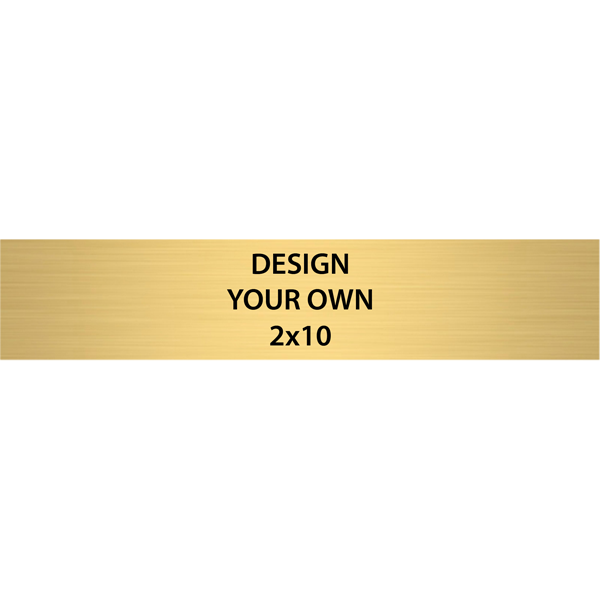 Horizontal Engraved Heavy Brass Signs 2" x 10"