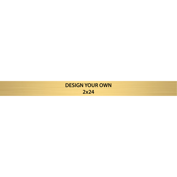 Horizontal Engraved Heavy Brass Signs 2" x 24"