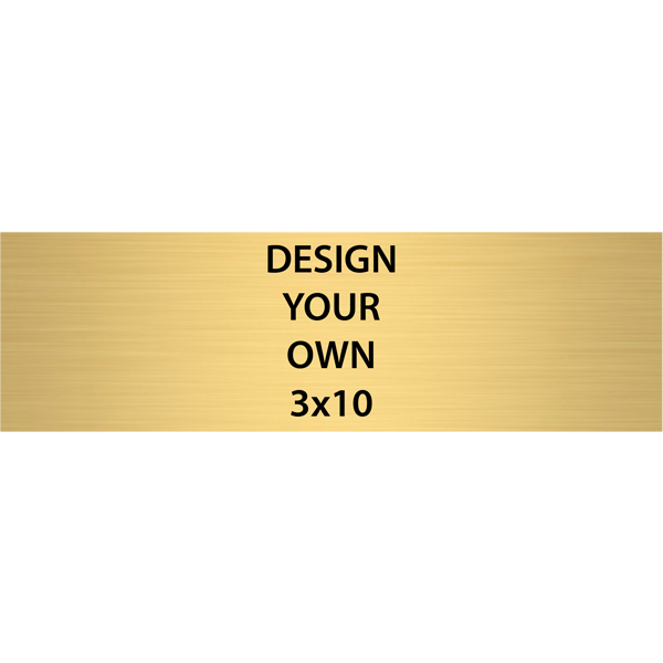 Horizontal Engraved Heavy Brass Signs 3" x 10" Horizontal Engraved Heavy Brass Signs 3" x 10"