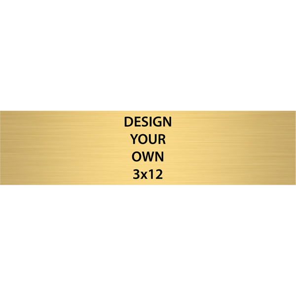 Horizontal Engraved Heavy Brass Signs 3" x 12" Horizontal Engraved Heavy Brass Signs 3" x 12"