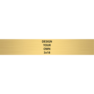 Horizontal Engraved Heavy Brass Signs 3" x 18"