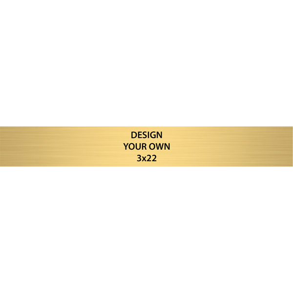 Horizontal Engraved Heavy Brass Signs 3" x 22"