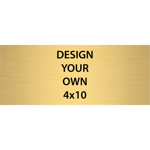Horizontal Engraved Heavy Brass Signs 4" x 10" Horizontal Engraved Heavy Brass Signs 4" x 10"
