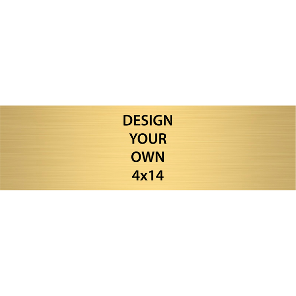Horizontal Engraved Heavy Brass Signs 4" x 14" Horizontal Engraved Heavy Brass Signs 4" x 14"
