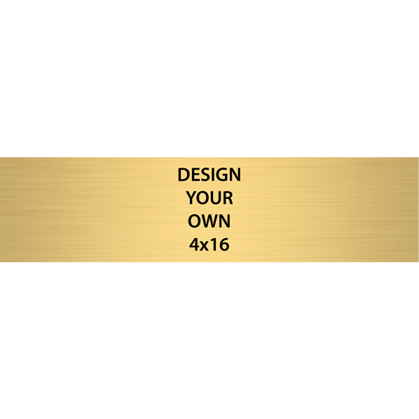 Horizontal Engraved Heavy Brass Signs 4" x 16" Horizontal Engraved Heavy Brass Signs 4" x 16"