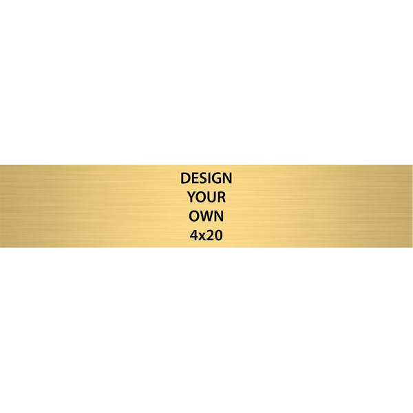 Horizontal Engraved Heavy Brass Signs 4" x 20"