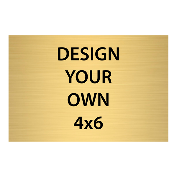 Horizontal Engraved Heavy Brass Signs 4" x 6" Horizontal Engraved Heavy Brass Signs 4" x 6"