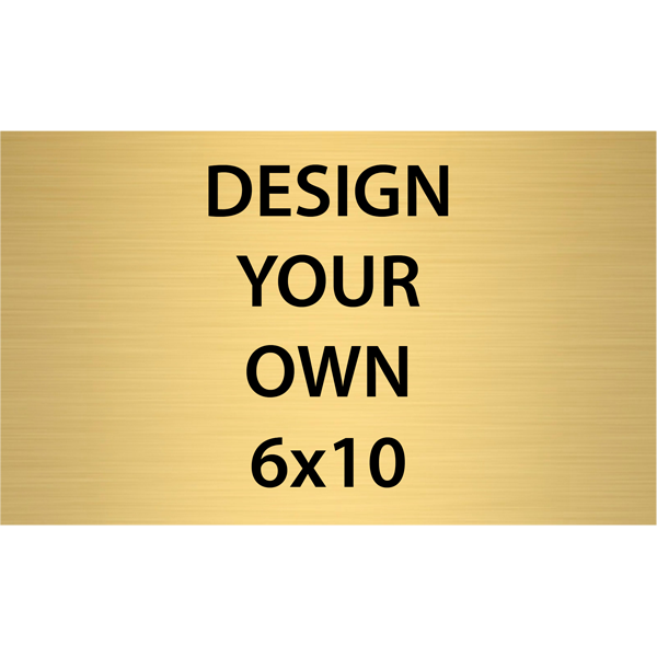 Horizontal Engraved Heavy Brass Signs 6" x 10" Horizontal Engraved Heavy Brass Signs 6" x 10"