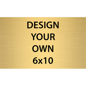 Horizontal Engraved Heavy Brass Signs 6" x 10"