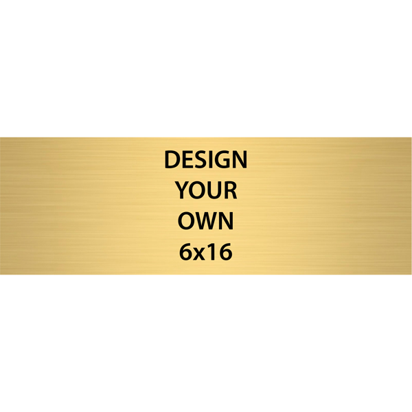 Horizontal Engraved Heavy Brass Signs 6" x 16" Horizontal Engraved Heavy Brass Signs 6" x 16"