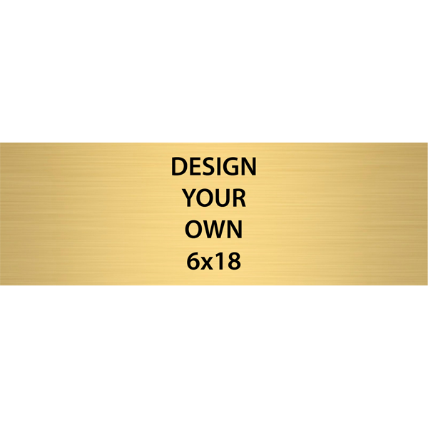 Horizontal Engraved Heavy Brass Signs 6" x 18" Horizontal Engraved Heavy Brass Signs 6" x 18"