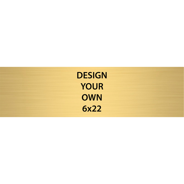 Horizontal Engraved Heavy Brass Signs 6" x 22" Horizontal Engraved Heavy Brass Signs 6" x 22"