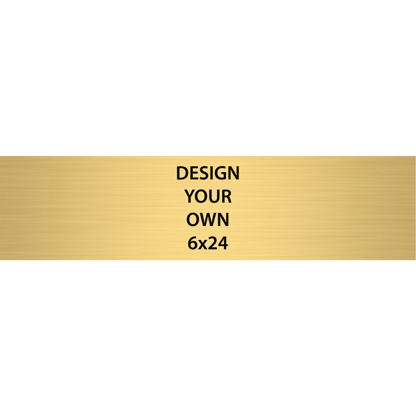 Horizontal Engraved Heavy Brass Signs 6" x 24" Horizontal Engraved Heavy Brass Signs 6" x 24"