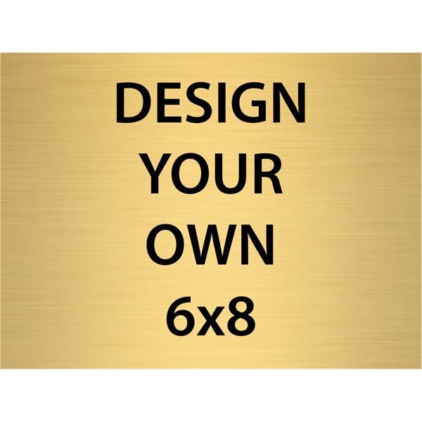 Horizontal Engraved Heavy Brass Signs 6" x 8" Horizontal Engraved Heavy Brass Signs 6" x 8"