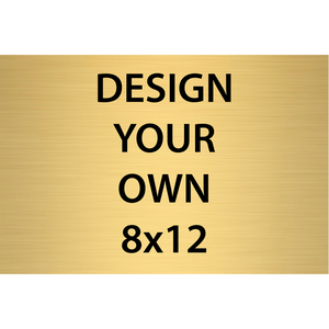 Horizontal Engraved Heavy Brass Signs 8" x 12"