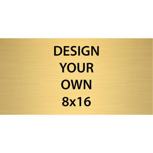 Horizontal Engraved Heavy Brass Signs 8" x 16"