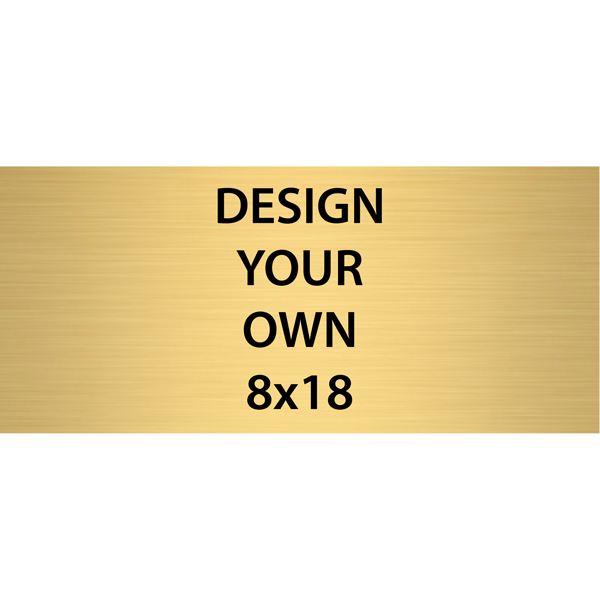 Horizontal Engraved Heavy Brass Signs 8" x 18" Horizontal Engraved Heavy Brass Signs 8" x 18"