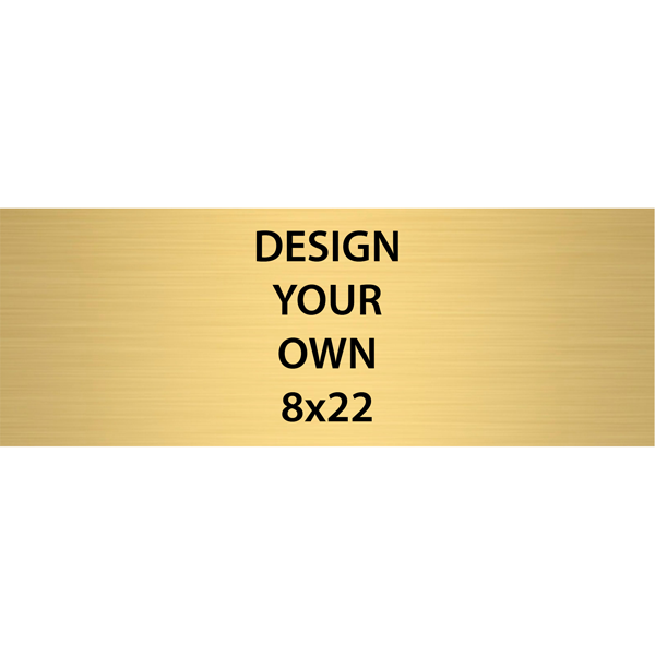 Horizontal Engraved Heavy Brass Signs 8" x 22" Horizontal Engraved Heavy Brass Signs 8" x 22"