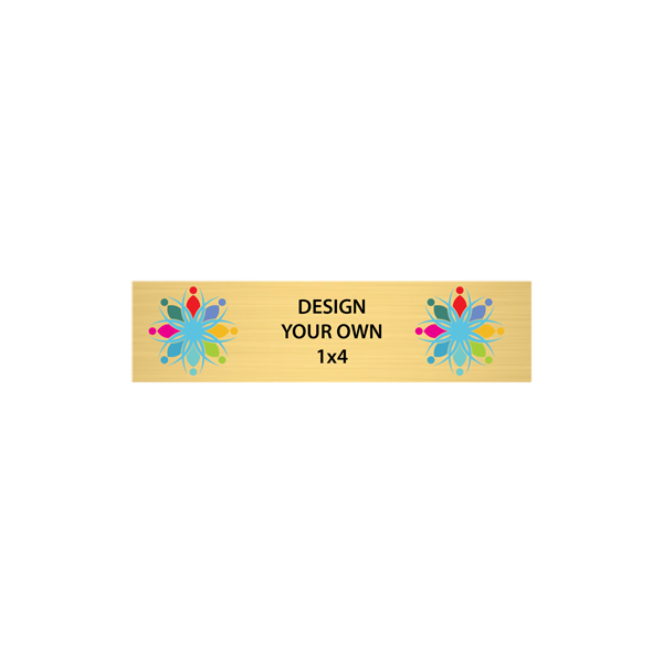 Horizontal Full Color Brass Signs 1" x 4" Horizontal Full Color Brass Signs 1" x 4"