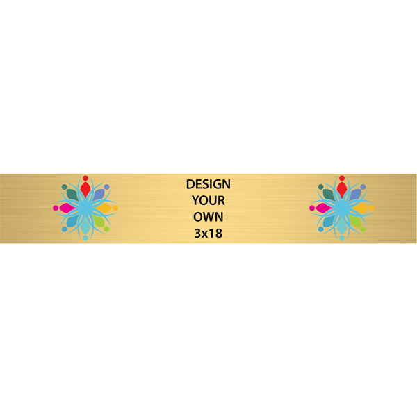 Horizontal Full Color Brass Signs 3" x 18" Horizontal Full Color Brass Signs 3" x 18"