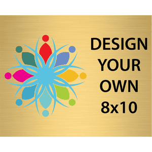 Horizontal Full Color Brass Signs 8" x 10"
